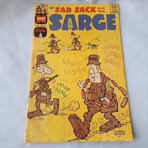 Sad Sack and the Sarge Comic Book Harvey Comics February No. 66‎ Vintage 12c FN